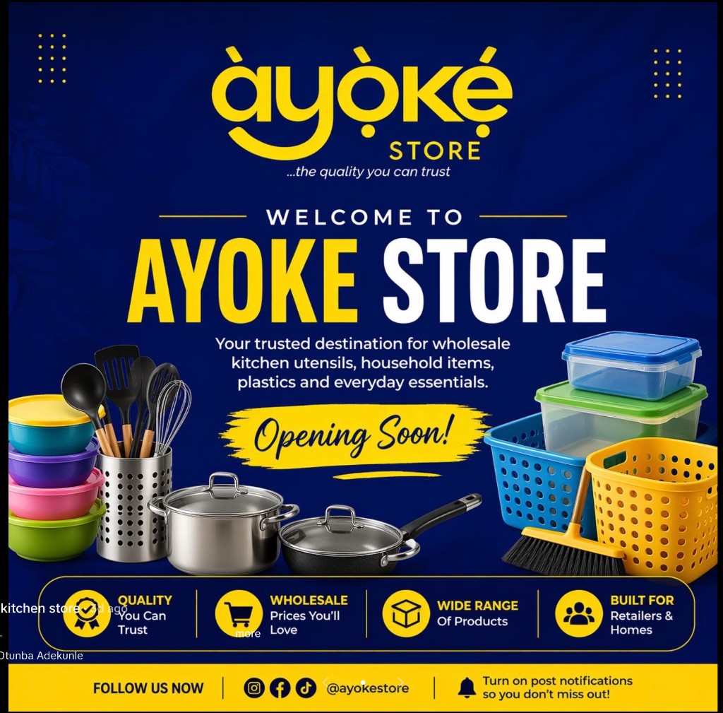 ÀYÒKÉ STORE — Kitchen utensils and household essentials